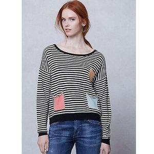 Anthropologie Slouchy Fruit Striped